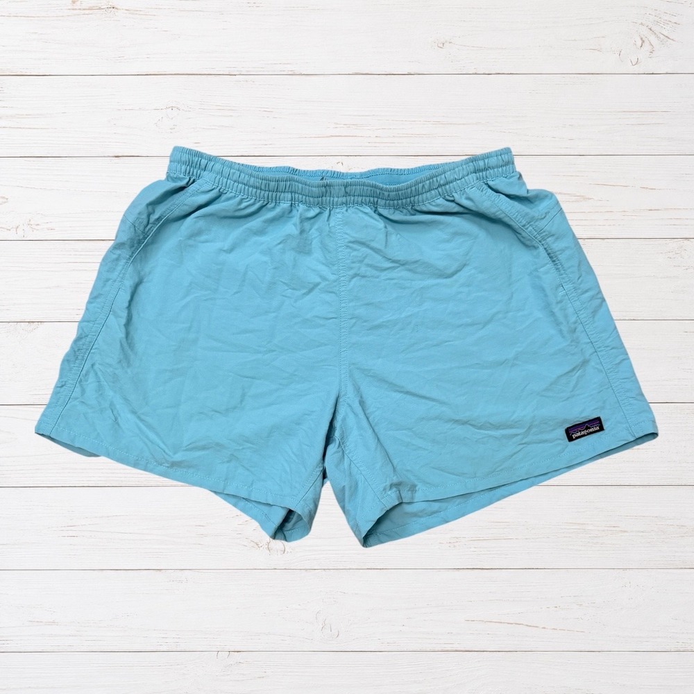 Patagonia Baggies 5" Shorts Light Blue Women's L Outdoor Hiking Swim Gorpcore